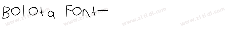 Bolota Font字体转换
